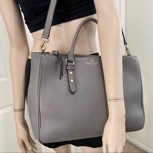 Kate Spade Gray Leighann Mulberry Satchel Bag